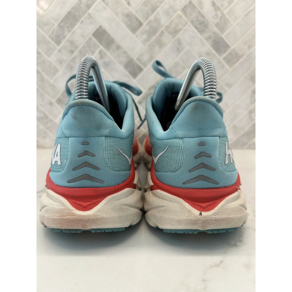 Hoka One One Clifton 8 Running Shoes Womens Size 7B 7 B Light Blue Mesh Sneakers - Picture 4 of 8